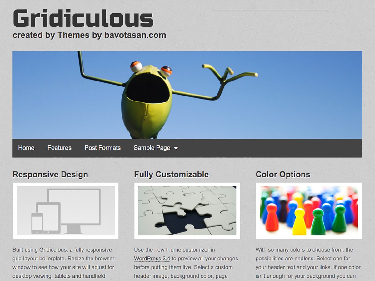 Gridiculous free WordPress theme