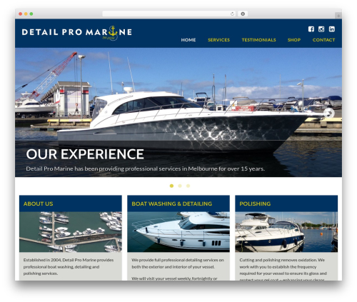 Grunterie WordPress page theme - detailpromarine.com.au