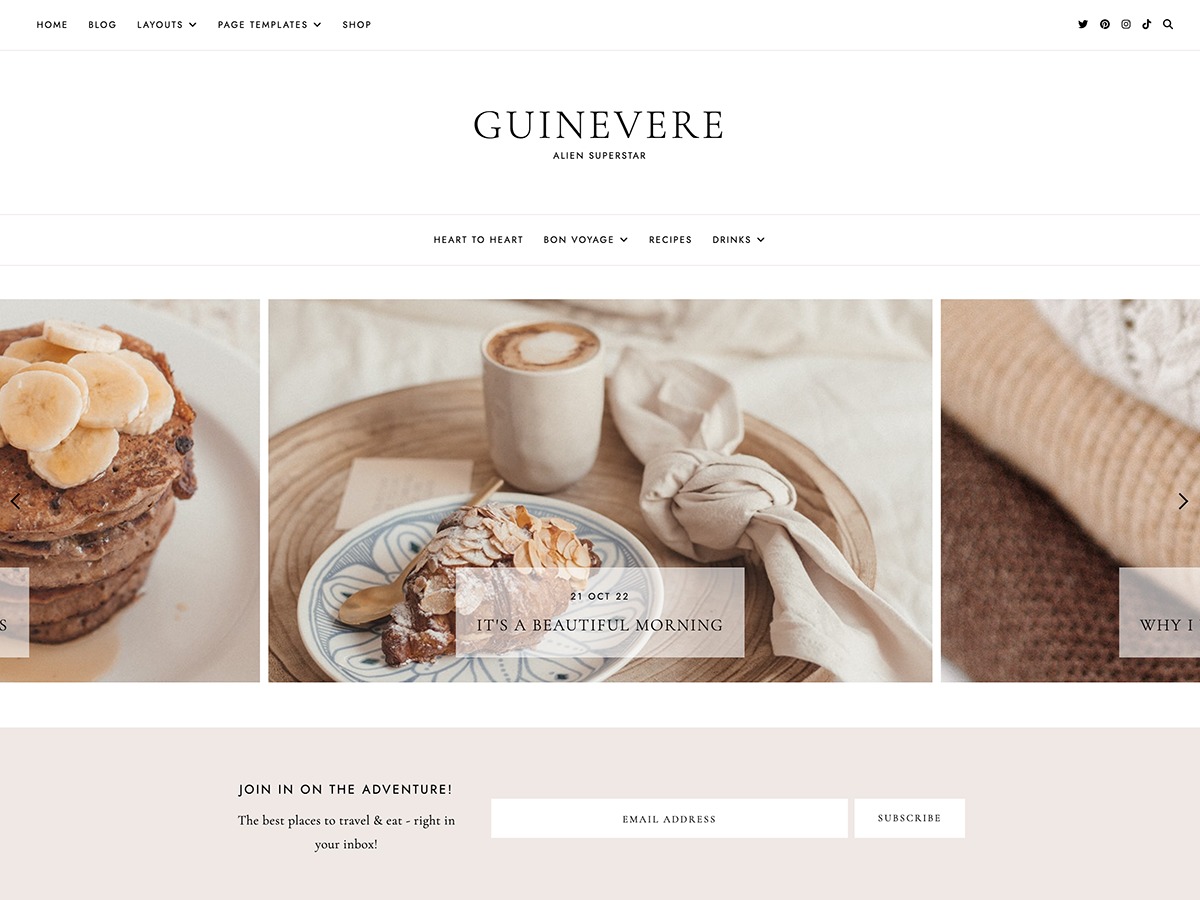 Guinevere (Child) premium WordPress theme