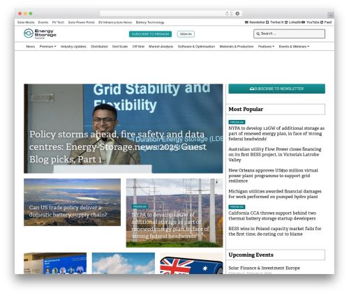 Hello Elementor free WordPress theme - energy-storage.news