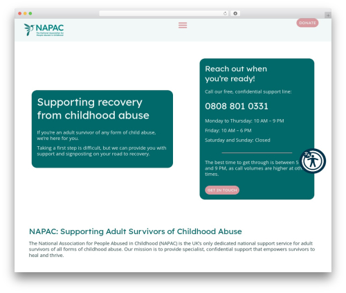 Hello Elementor free WP theme - napac.org.uk