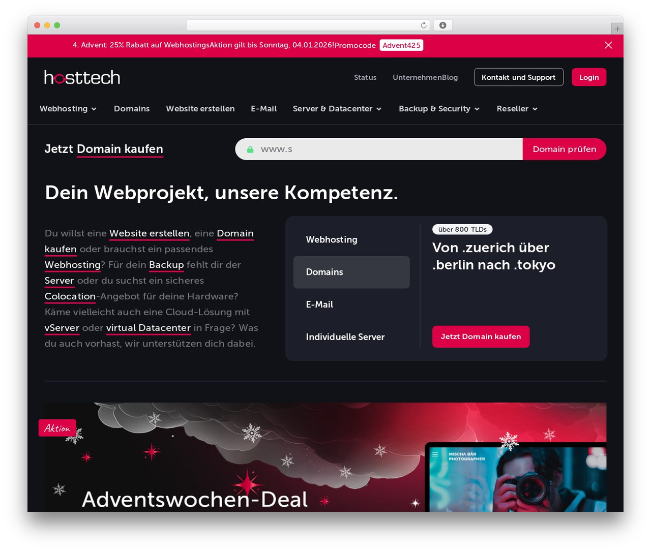 Hello Elementor theme WordPress - hosttech.ch