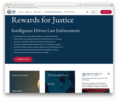 Hello Elementor WordPress theme - rewardsforjustice.net