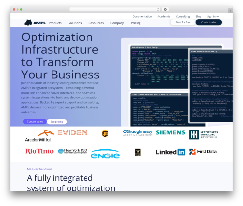 Hello Elementor WordPress theme - ampl.com