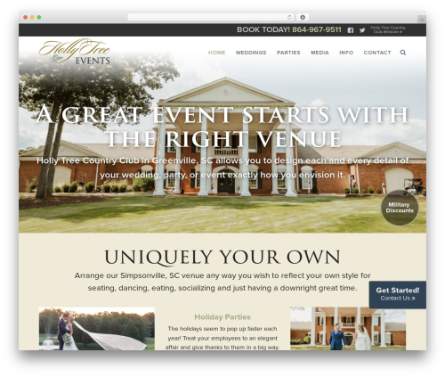 Holly Tree Events WordPress website theme - hollytreeevents.com