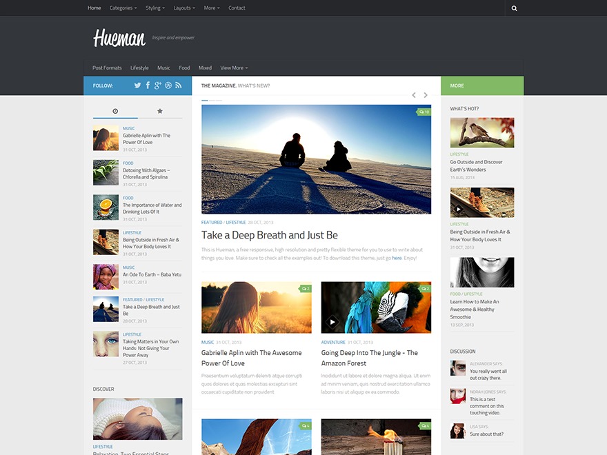 Hueman Child WordPress theme