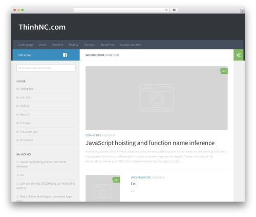 Hueman free WordPress theme - thinhnc.com