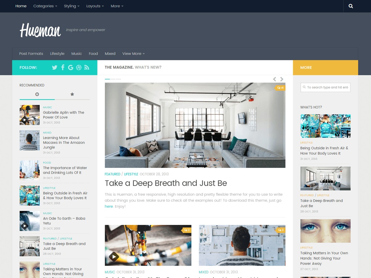 Hueman WordPress theme free download