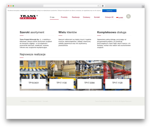 Industrial premium WordPress theme - transproject.pl