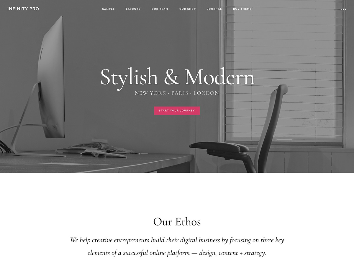 Infinity Pro WordPress theme design by StudioPress