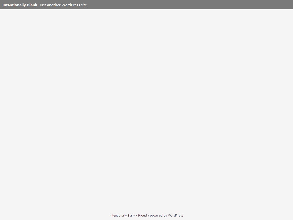 Intentionally Blank free WordPress theme
