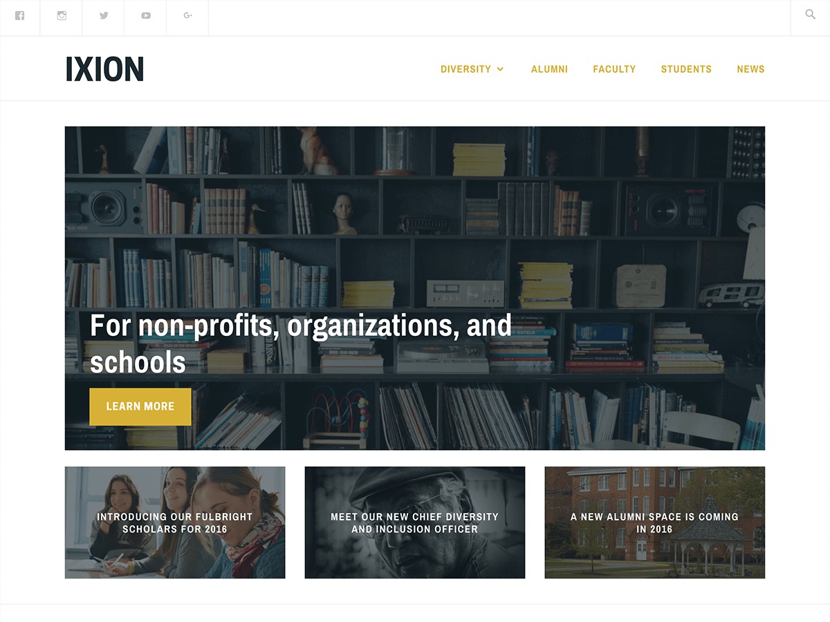 Ixion premium WordPress theme