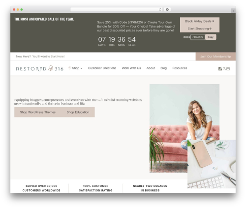 Kadence free WordPress theme - restored316designs.com