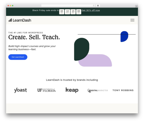 Kadence free WordPress theme - learndash.com