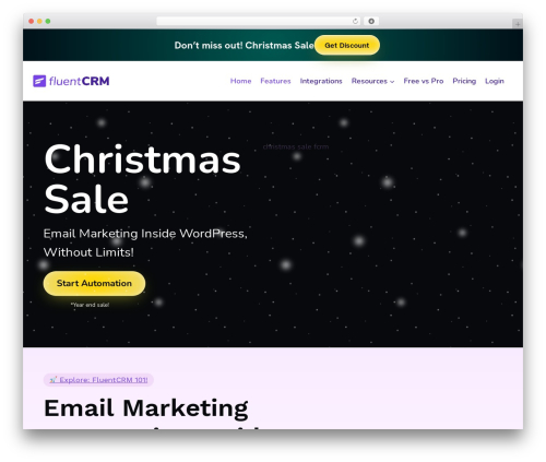 Kadence theme WordPress - fluentcrm.com