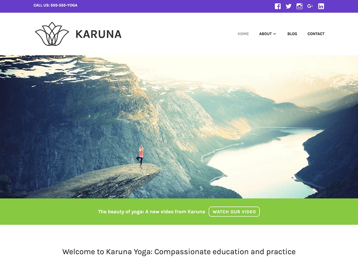 Karuna free website theme by Automattic