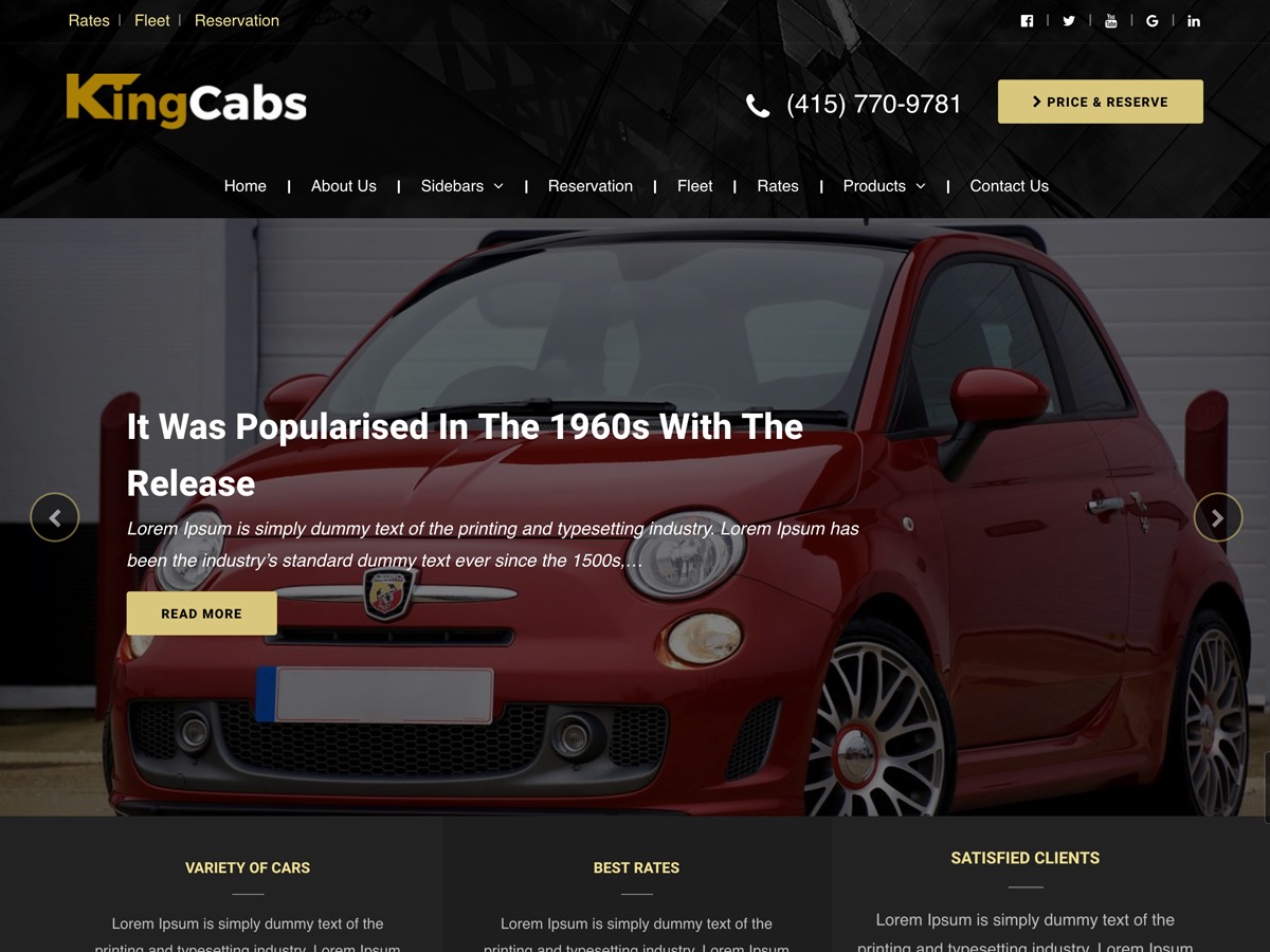 kingcabs WordPress shopping theme