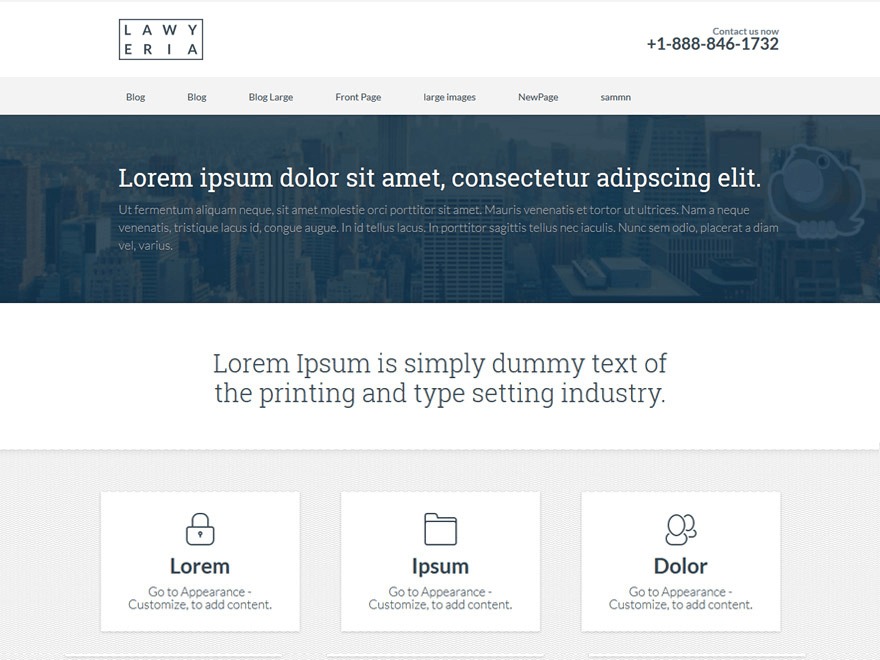 Lawyeria Lite company WordPress theme by ThemeIsle