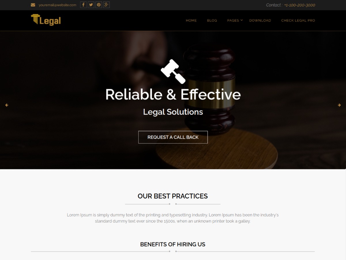 Legal free WordPress theme