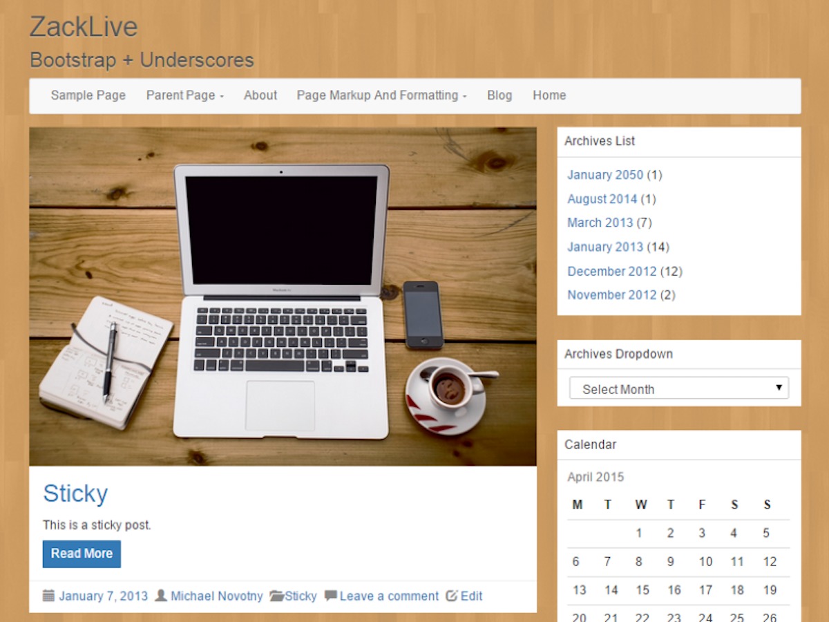 LineDay free WordPress theme