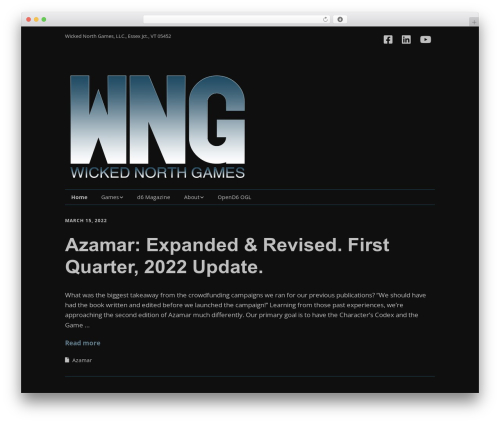Make WordPress theme design - wickednorthgames.com