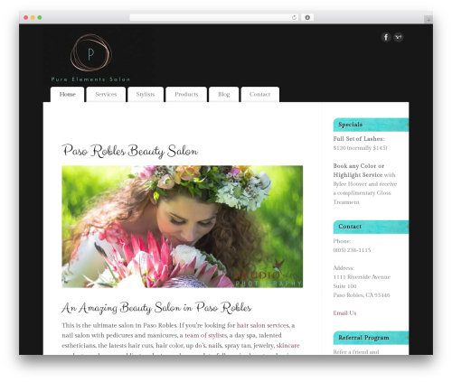 Mantra best free WordPress theme - pure-elements-salon-paso-robles.com