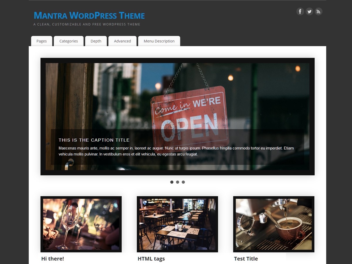 Mantra WordPress theme free download by Cryout Creations