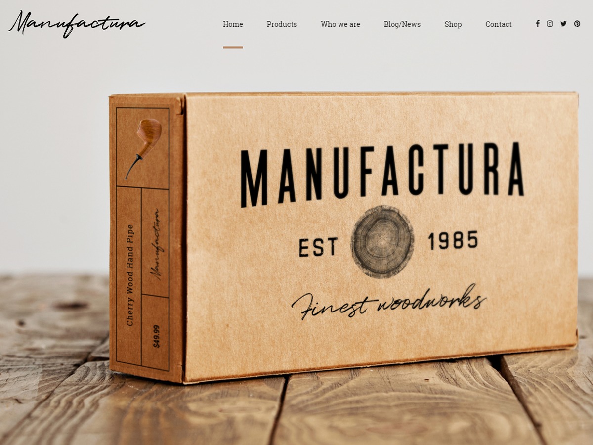 Manufactura WordPress theme