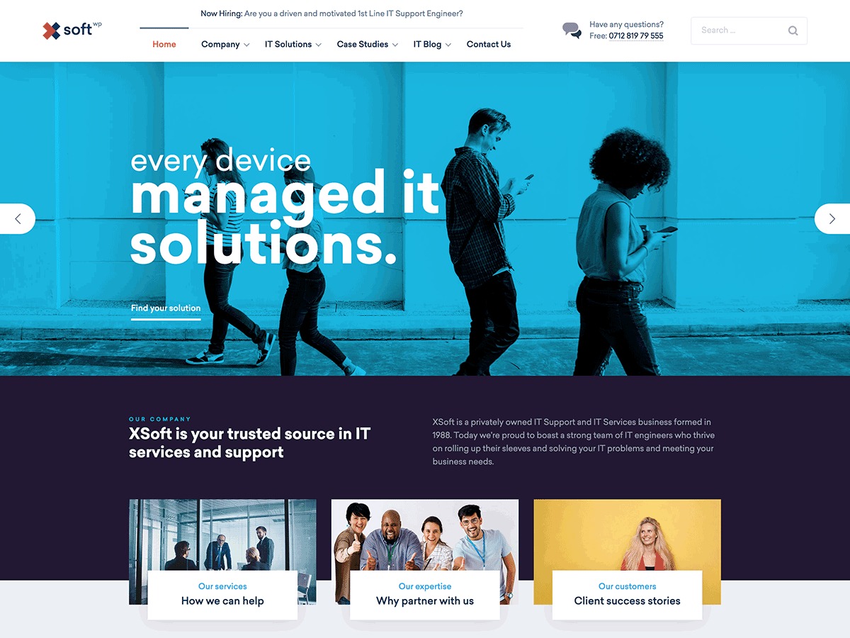 Nanosoft premium WordPress theme