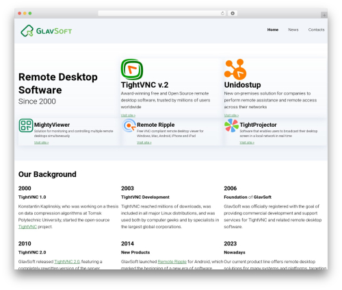 neve WordPress theme design - glavsoft.com