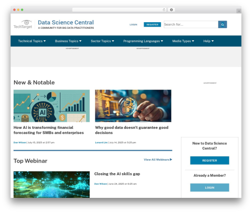 neve WordPress theme free download - datasciencecentral.com