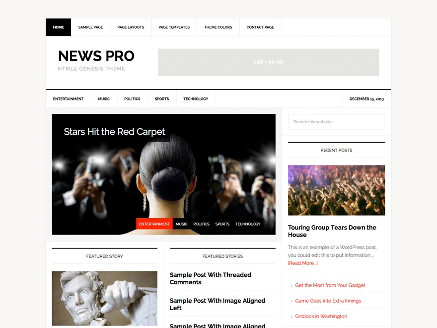 News Pro Theme WordPress magazine theme by StudioPress