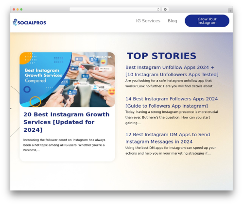 OceanWP best free WordPress theme - socialpros.co
