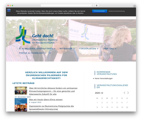 OceanWP free WordPress theme - klimapilgern.de