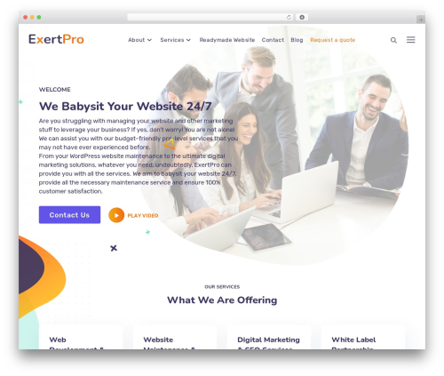 OceanWP free WP theme - exertpro.com