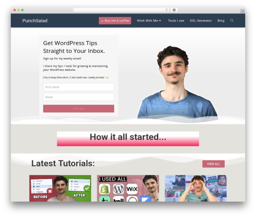 OceanWP theme WordPress - punchsalad.com