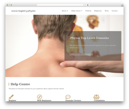 OceanWP WordPress theme free - registry.physio
