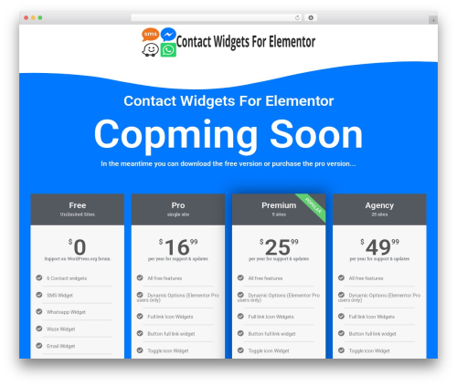 OceanWP WP theme - contactwidgets.com