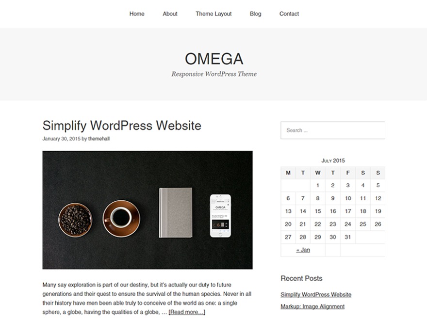 Omega WordPress theme free download