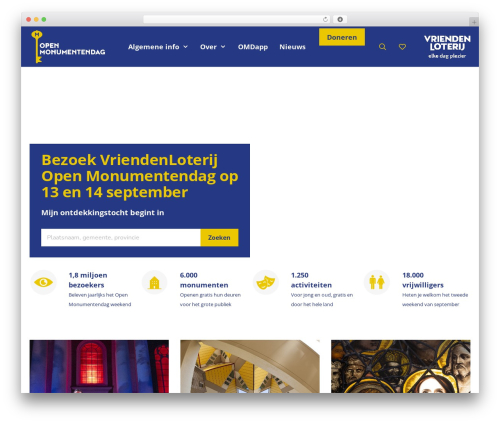 Open Monumentendag best WordPress theme - openmonumentendag.nl