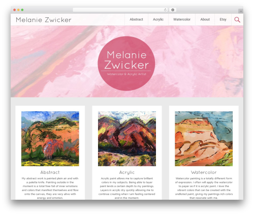 Radiate theme WordPress free - melaniezwicker.com