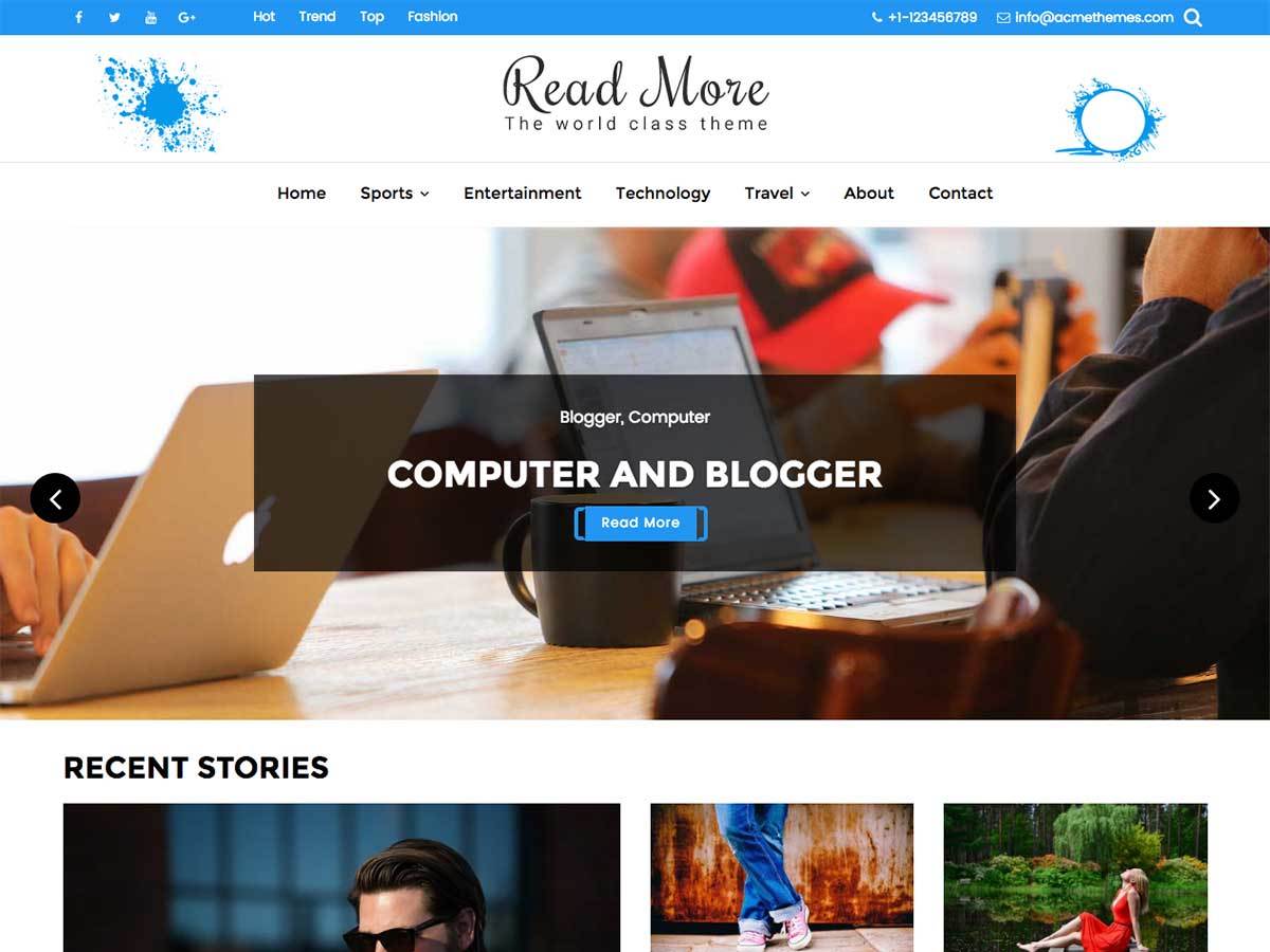 Read More free WordPress theme