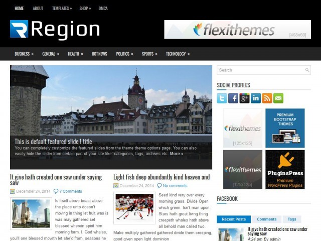 Region WordPress blog theme by Vektor,Inc.