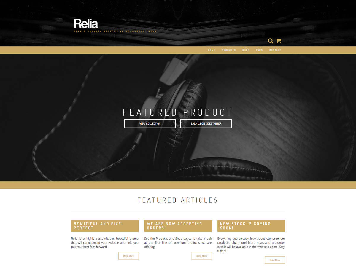 Relia company WordPress theme