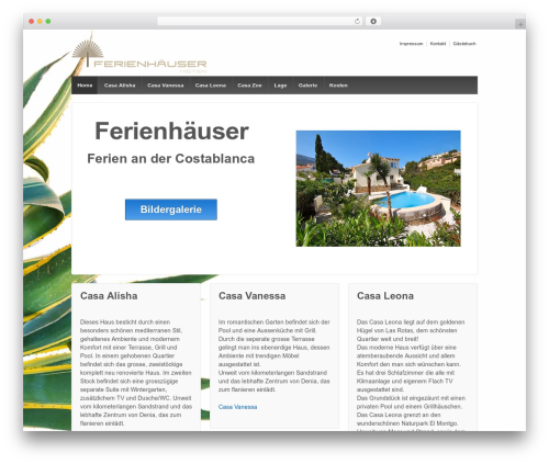 Responsive free WordPress theme - costablanca-ferien.ch