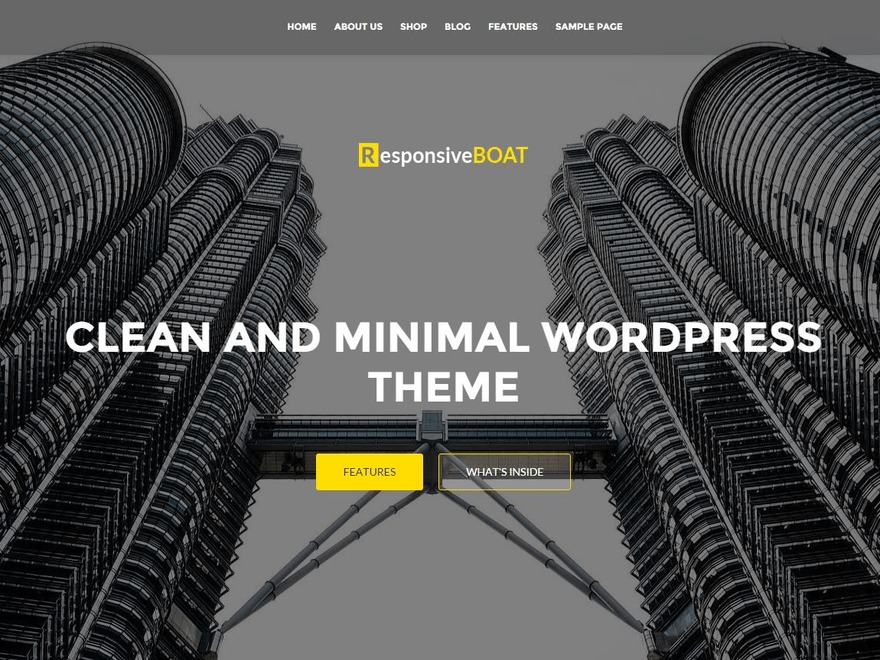 ResponsiveBoat WordPress theme free by Themeisle