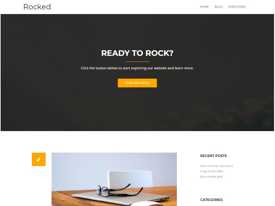 Rocked theme WordPress free by aThemes