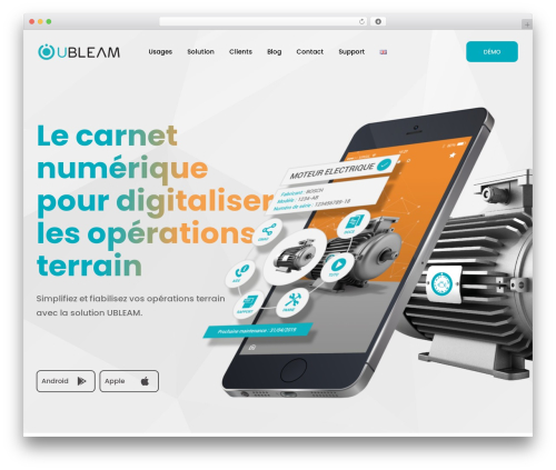 Saasland best WordPress theme - ubleam.com
