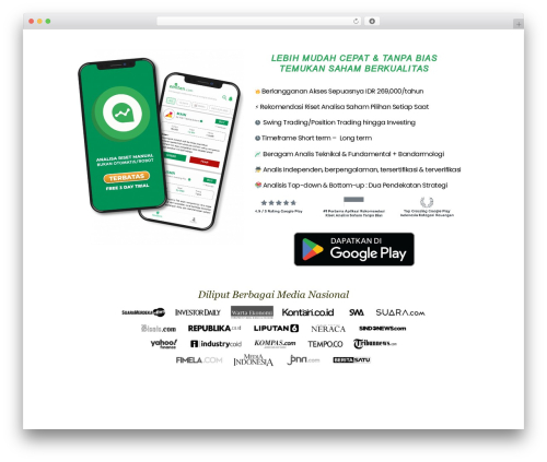 Saasland best WordPress theme - emiten.com