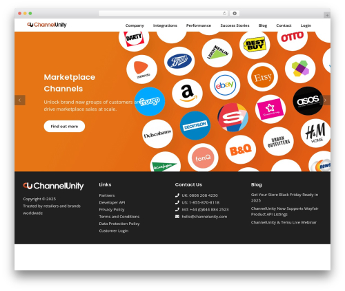 Saasland Child top WordPress theme - channelunity.com